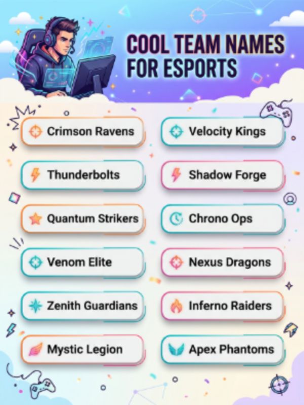 Cool Team Names for Esports