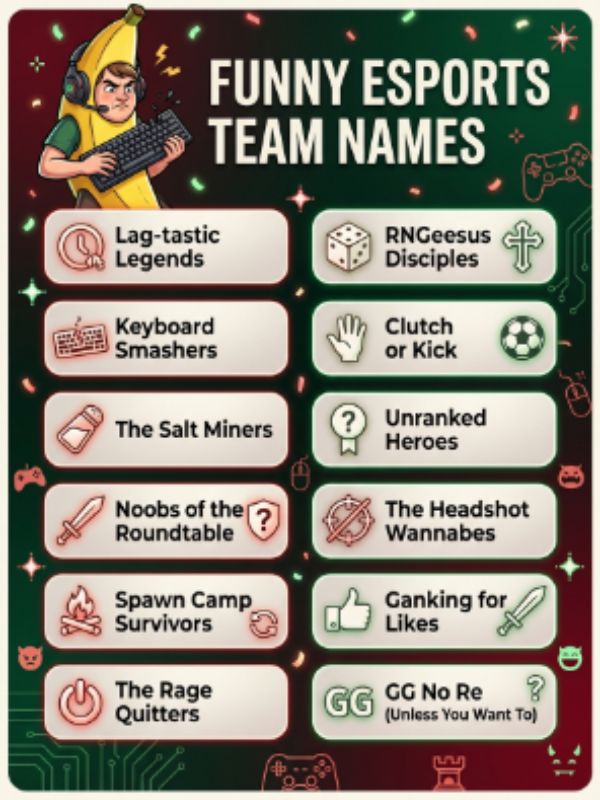 Funny Esports Team Names