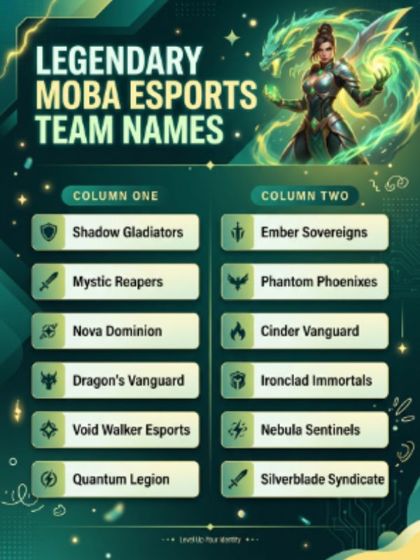 MOBA Esports Team Names