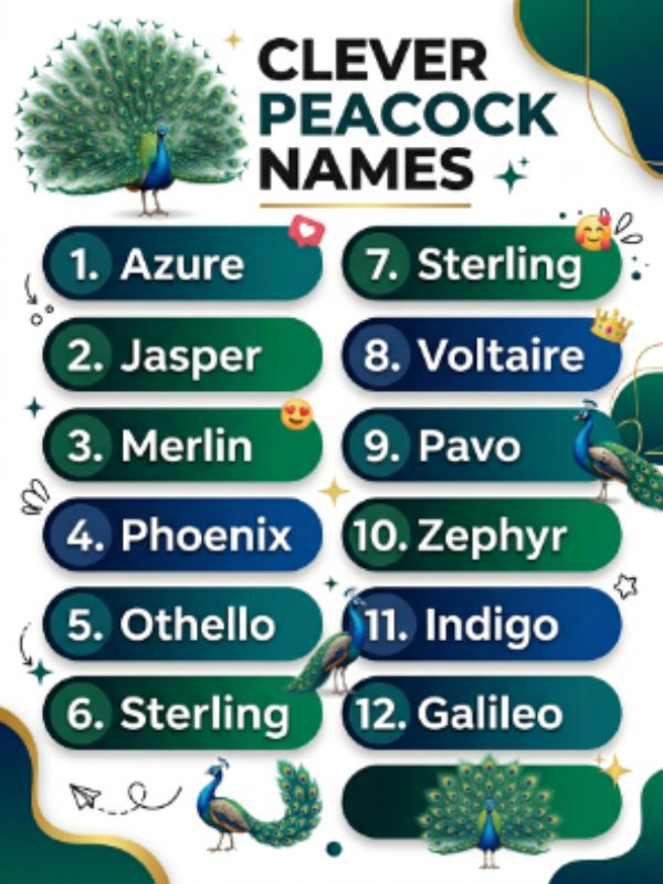 Clever Peacock Names