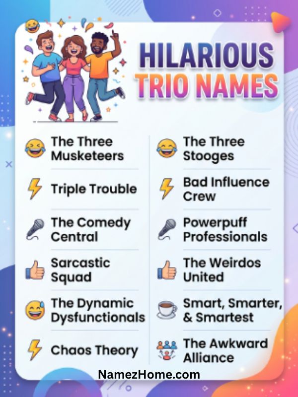 Funny Trio Group Names