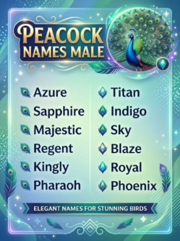 Peacock Names Male