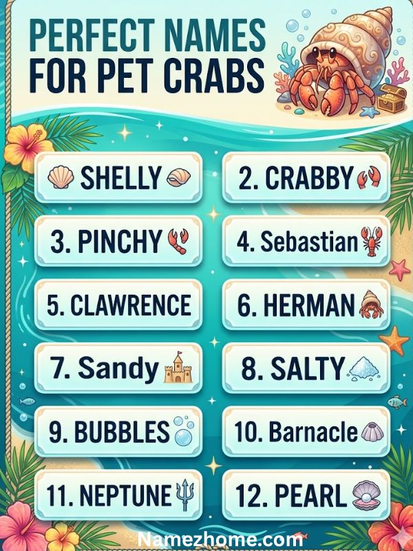 Perfect Names for Pet Crabs