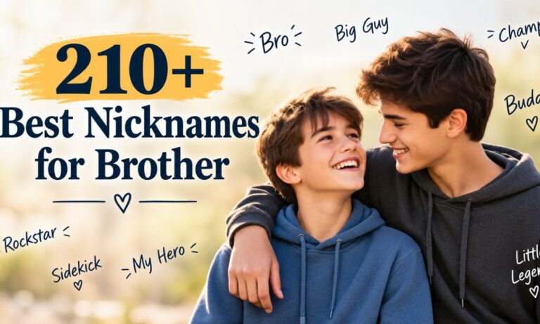 Best Nicknames for Brother