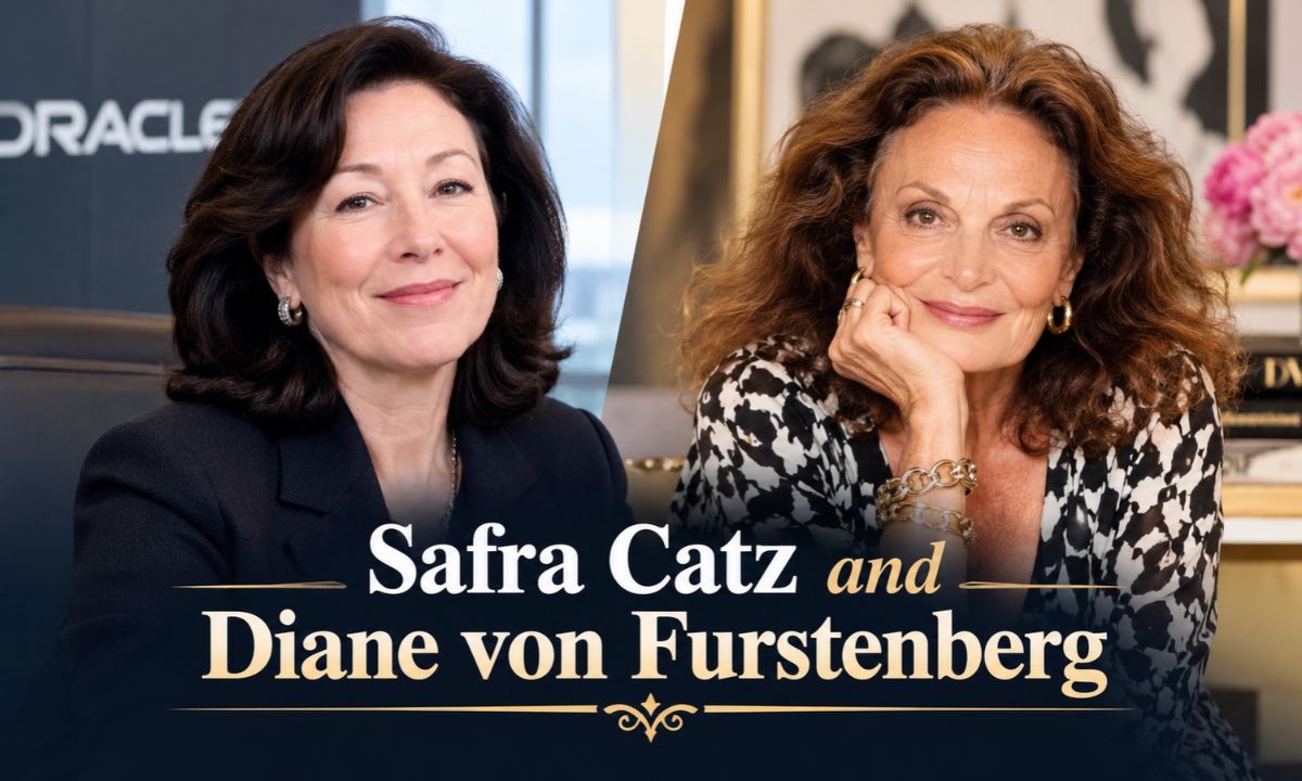 Safra Catz and Diane von Furstenberg