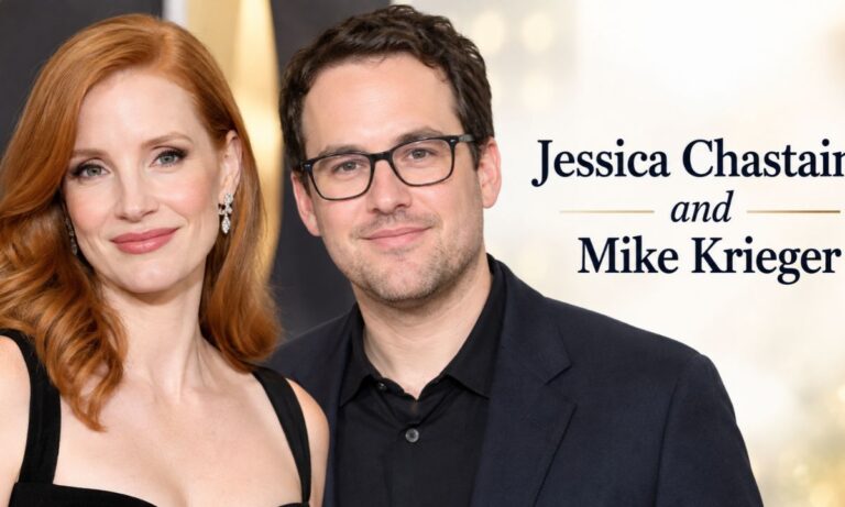 Jessica Chastain and Mike Krieger