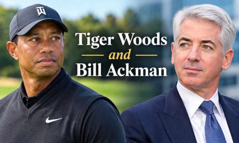 Tiger Woods and Bill Ackman